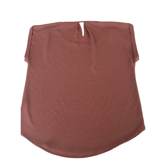 Olive & Oak Womens Mauve Short Sleeve Keyhole Blouse Size M - Picture 5 of 9